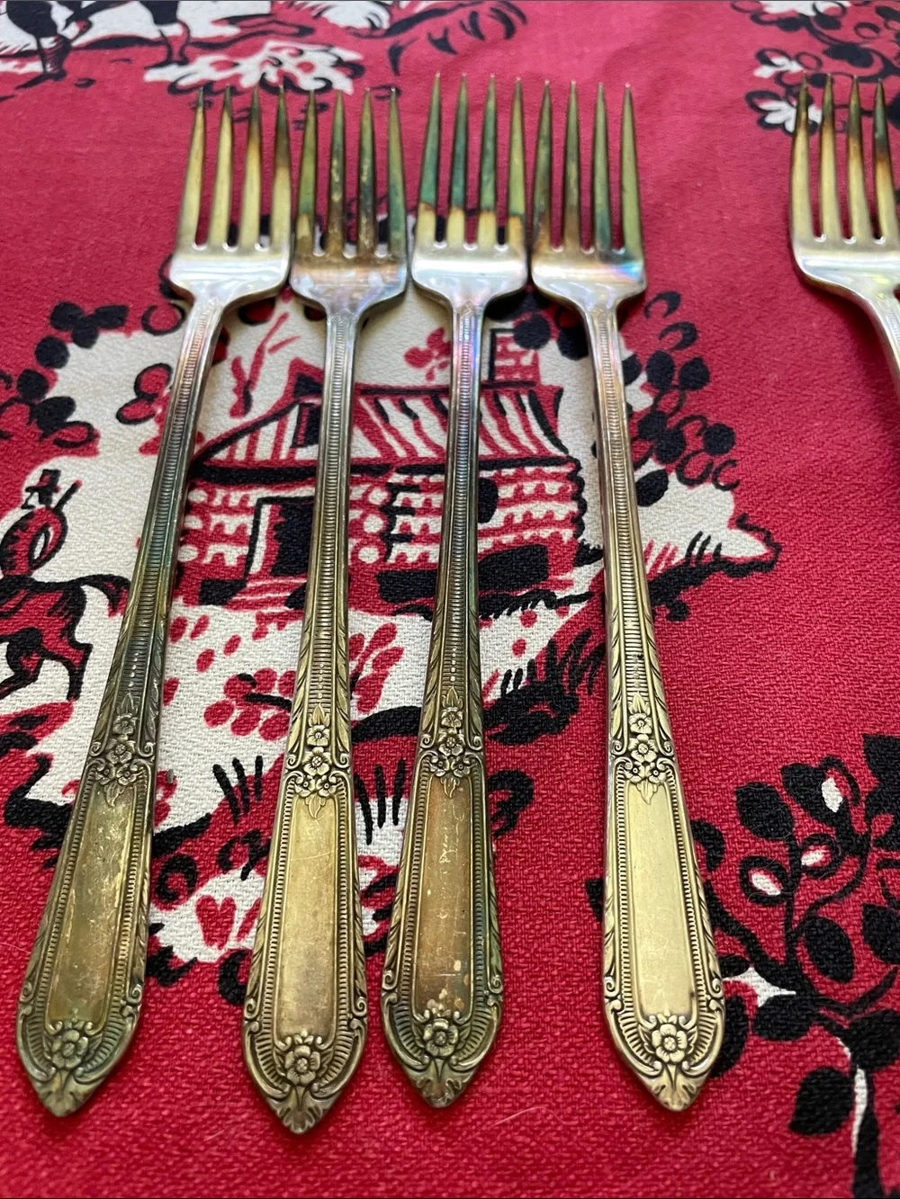Set of 8 antique William Rogers forks